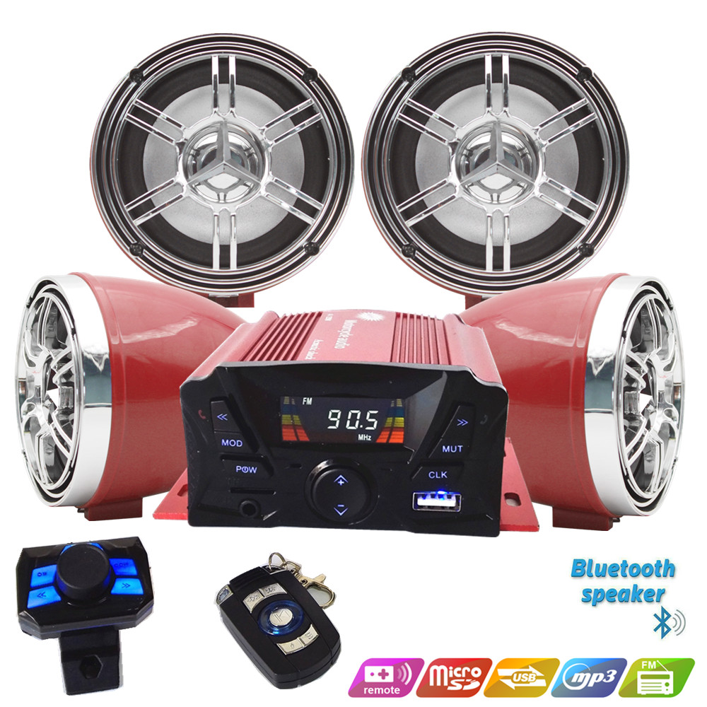 Audio Music Sound - 12В 4-канальная всепогодная Bluetooth-аудиосистема для UTV,