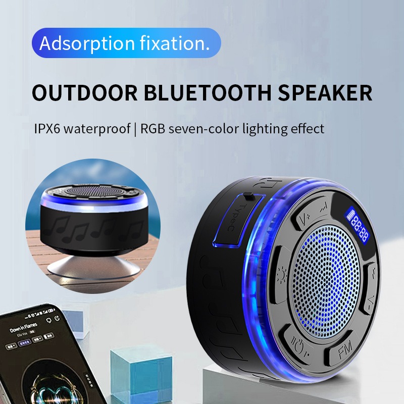 Amazon Music Audio Quality - Водонепроницаемый беспроводной Bluetooth-динамик для ванной комнаты,