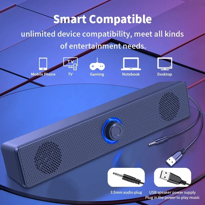 Саундбар Компьютер ПК Телевизо – обзор и цена Audio Music System For Home